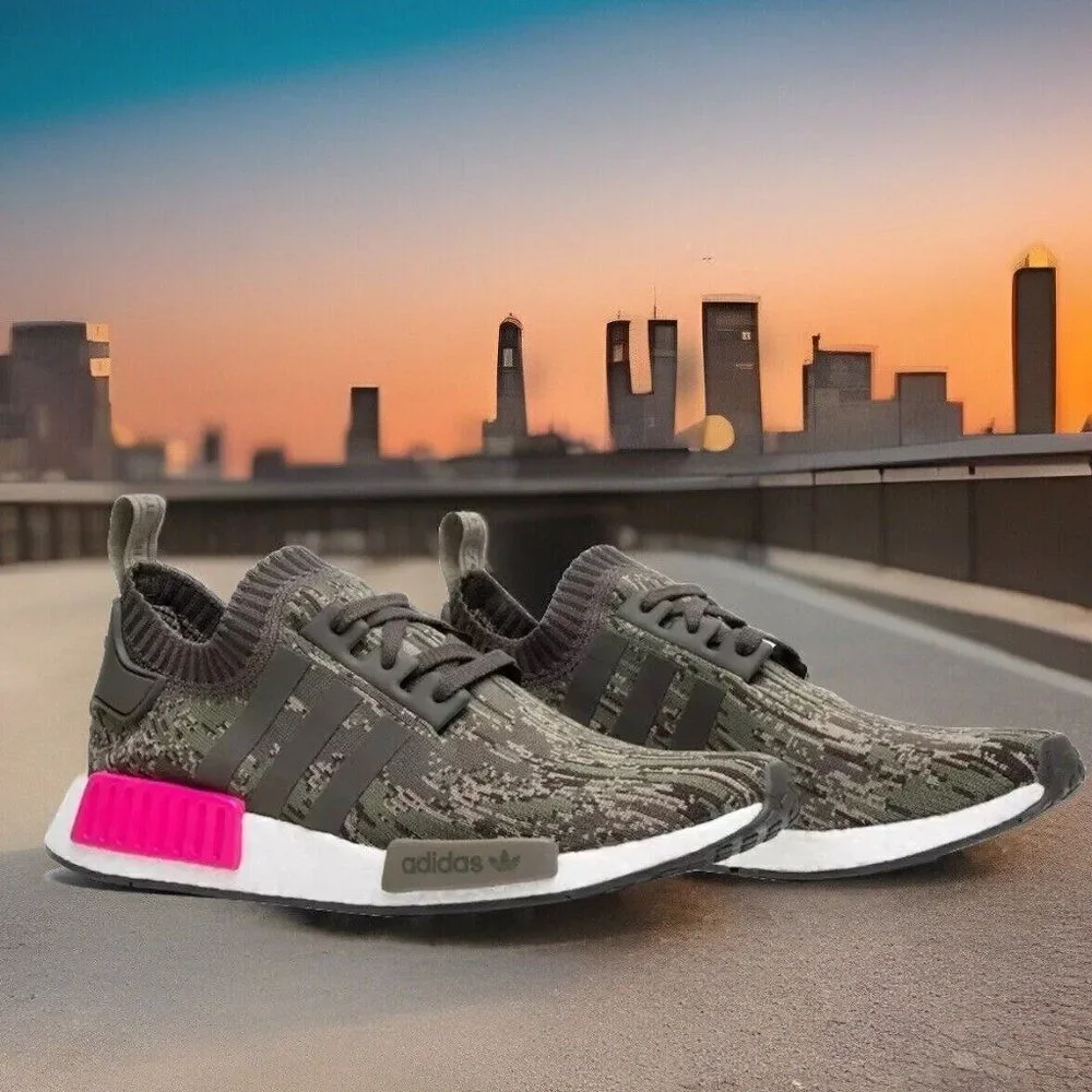 adidas NMD R1 Primeknit 'Utility Grey Camo' BZ0222 Rare Mens 13 US 12.5 UK 48 EU